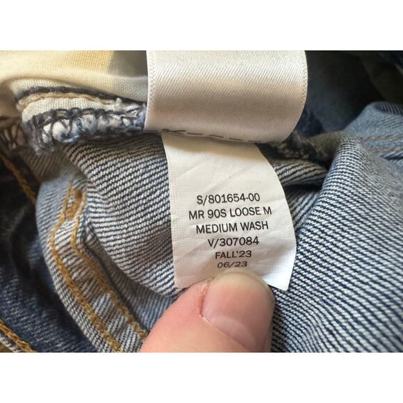 Gap 90s Loose Jeans Distressed Ripped Size 6/ 28R - Picture 8 of 8